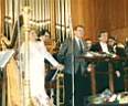 Emilia Moskvitina, B.Tchaikovsky and Vladimir Fedoseyev after premiere of Symphony with Harp, December 1993