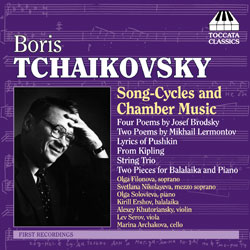 Olga performed Boris Tchaikovsky's works with soprano and two pieces for balalaika & piano (Toccata Classics)
